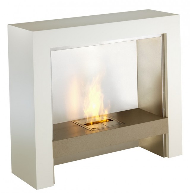 Free Standing Ventless Natural Gas Fireplace 640x651 