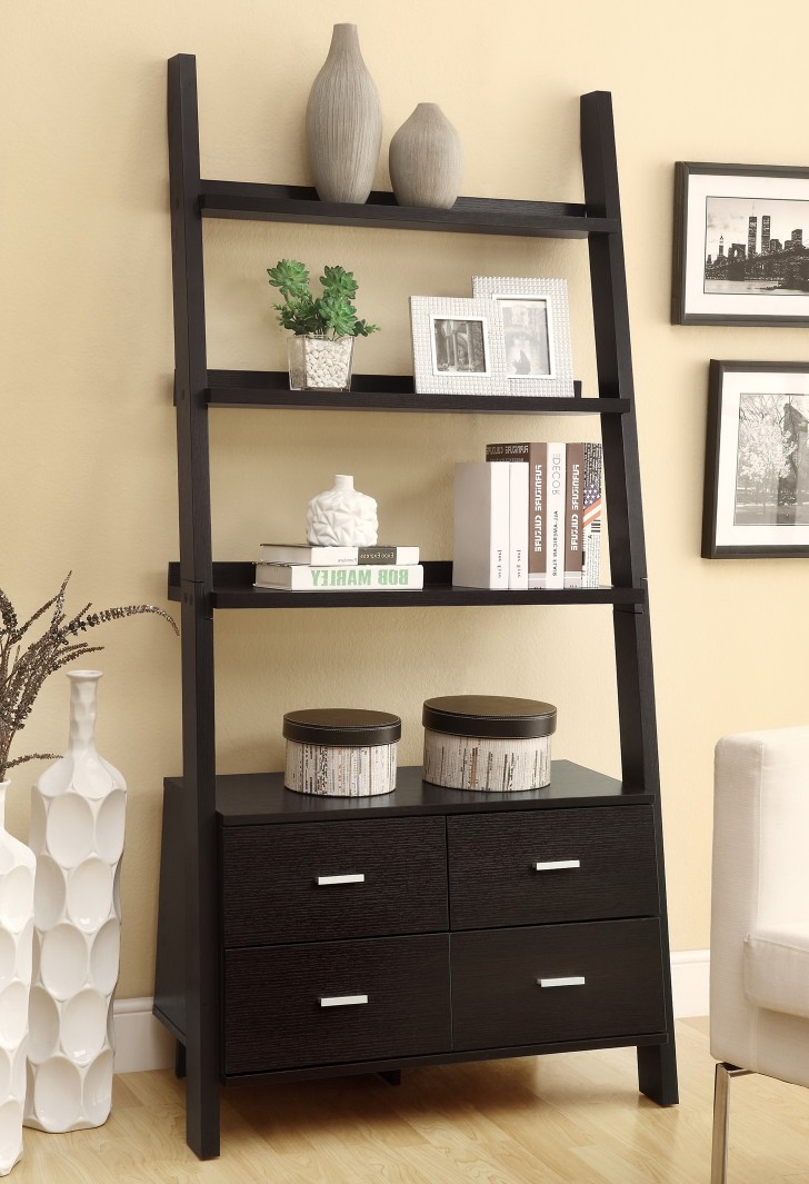 Permalink to Leaning Bookshelf With Drawers
